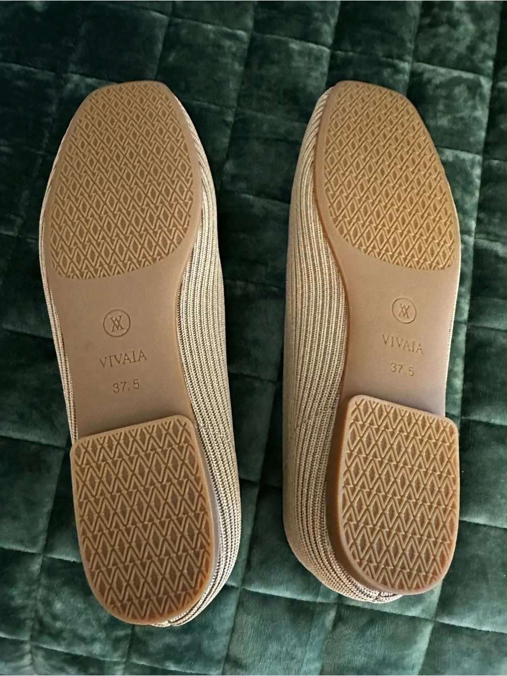 Comfort Knit Ballet Flats in Deep Tan (Nutmeg), made with sustainable materials.